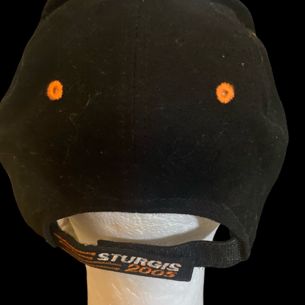 Vintage Sturgis 2005 Motorcycle Rally Hat Black/Orange EUC very clean. StrapBck. - Picture 6 of 9